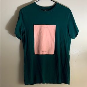Men’s S H&M Graphic T-Shirt | Green, Pink